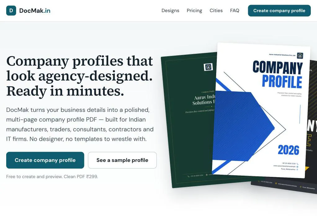 DocMak India – Company Profile Maker gallery image