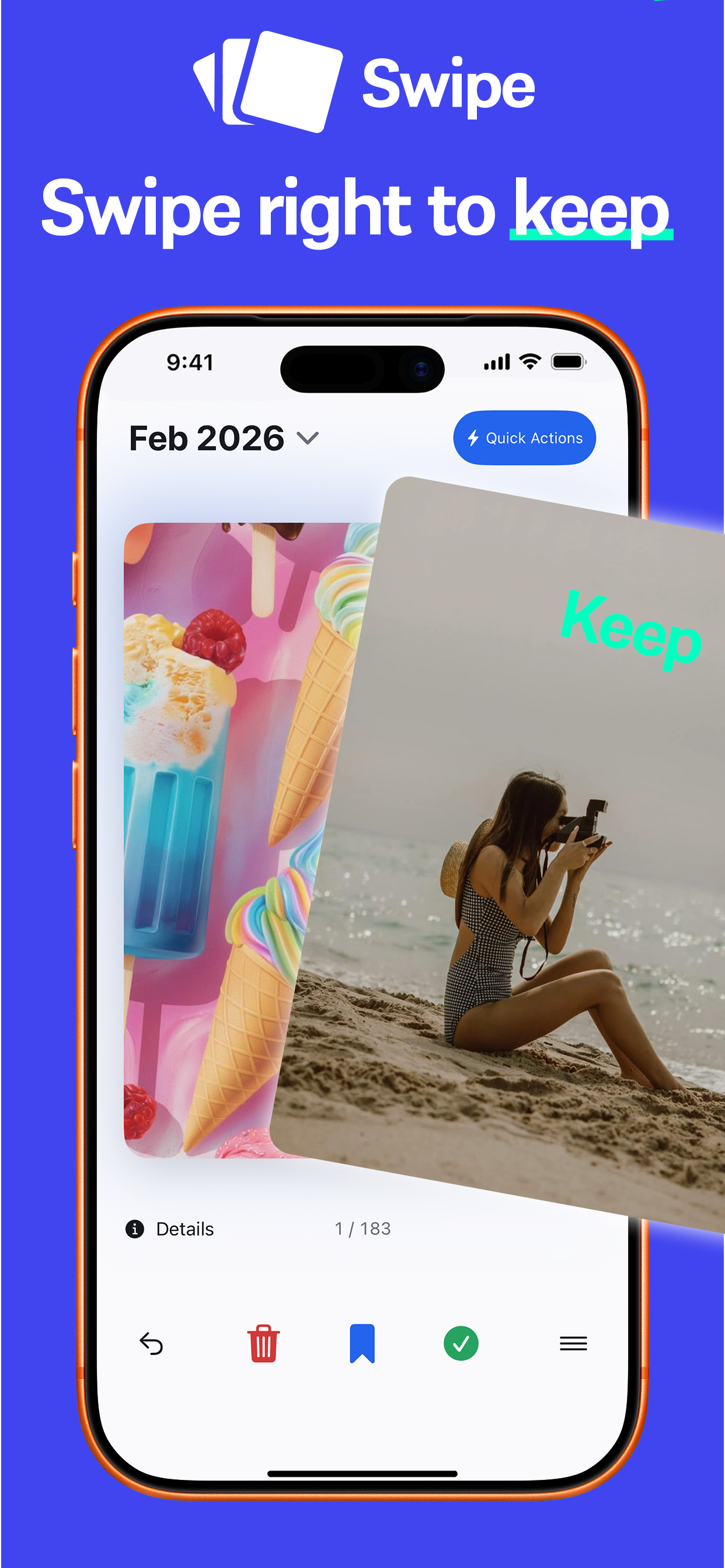 Photo & Video Cleaner: Swipe - Screenshot 2 showing product features and functionality