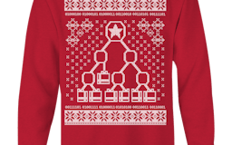 Binary Christmas Tree Ugly Sweater media 1