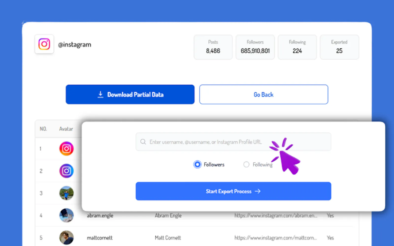 IG Follower Export Tool screenshot 3