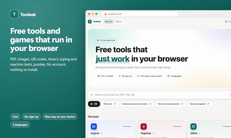 Tooleek screenshot 1