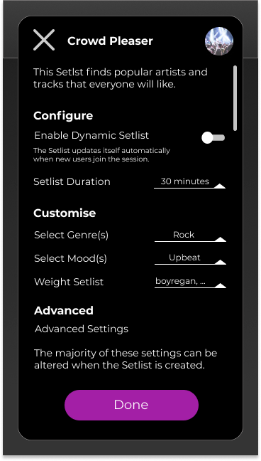 Setlist gallery image