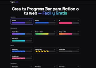 Yegress: Simple progress bars for Notion gallery image