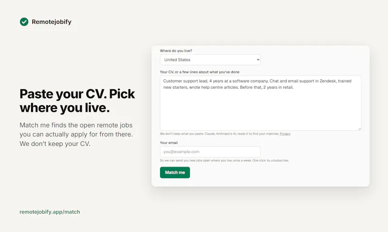 Match me by Remotejobify screenshot 5