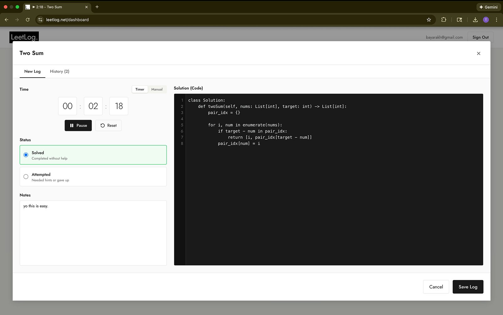 LeetLog gallery image
