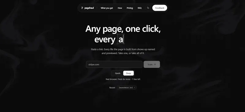 pagehaul screenshot 2