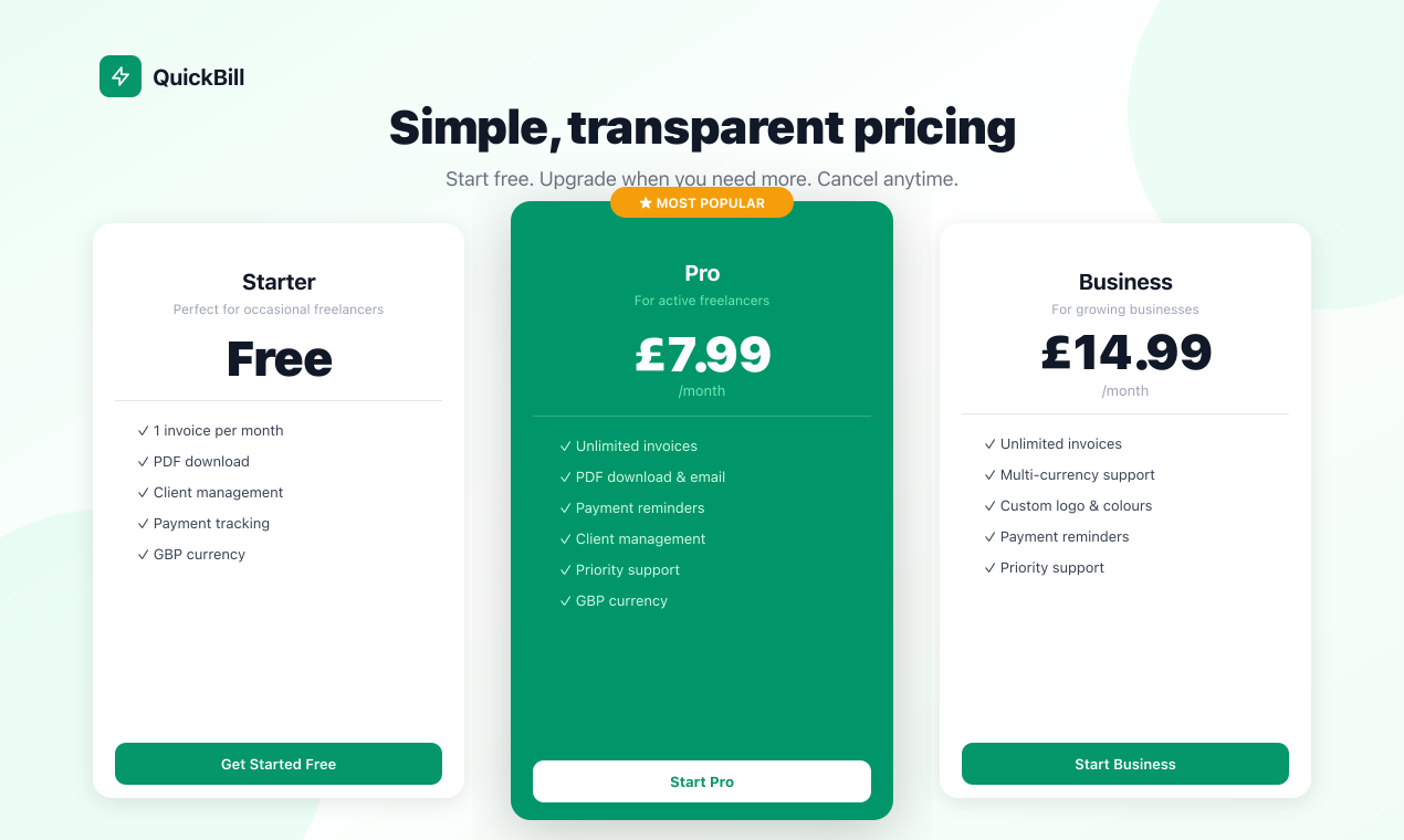 QuickBill – UK Invoice Generator gallery image