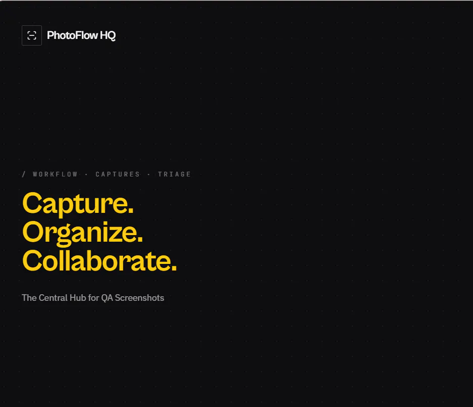 PhotoFlow — Screenshot Workflow