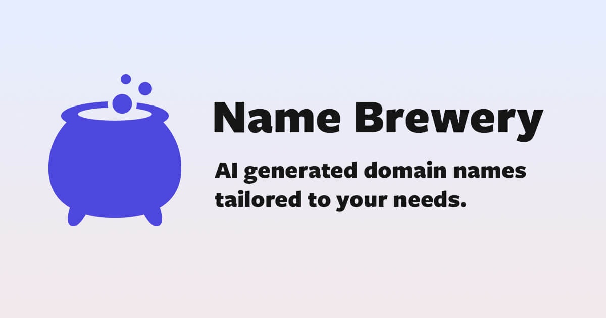 Mídia 2 de Nome Brewery - Obtenha nomes de domínio gerados por IA descrevendo seu negócio