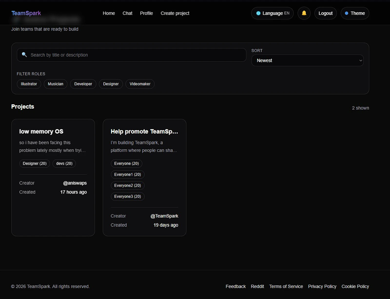 TeamSpark screenshot 3