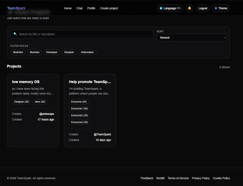 TeamSpark screenshot 3