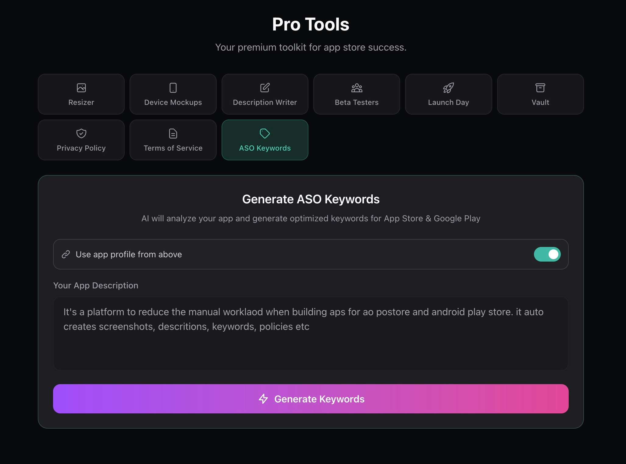 AppStoreReady - Screenshot 3 showing product features and functionality