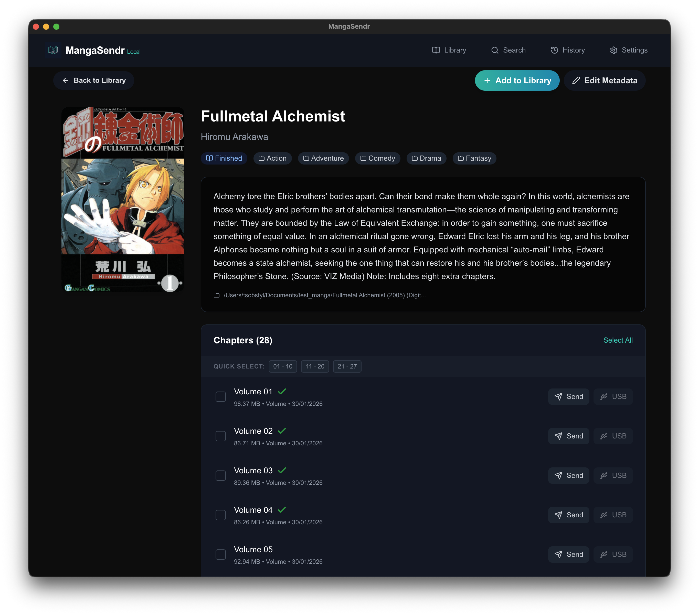 MangaSendr - Screenshot 5 showing product features and functionality