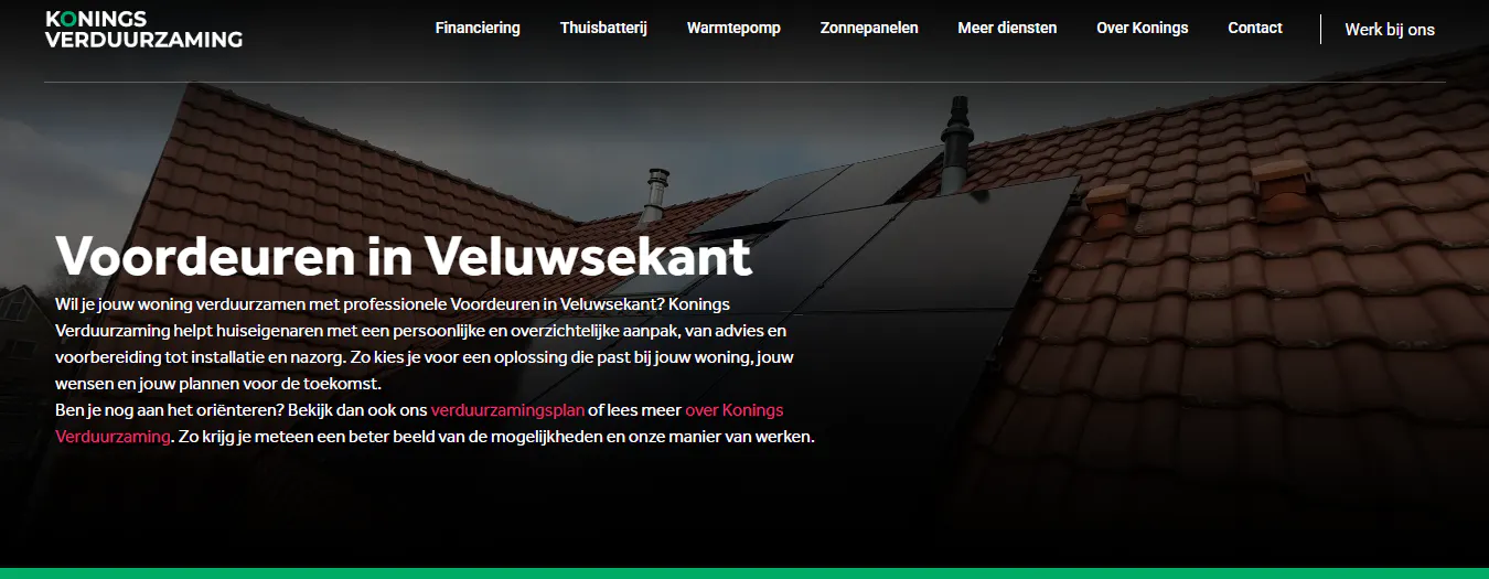Konings Verduurzaming product banner