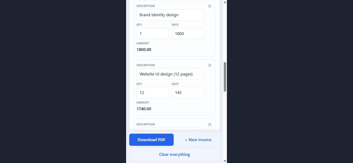 Free Invoice Generator gallery image