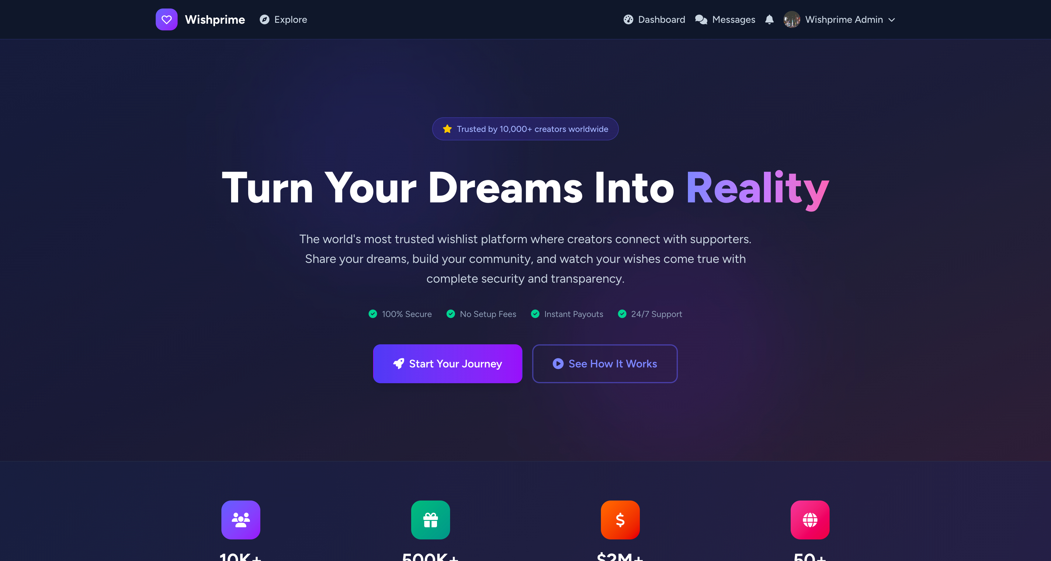 Wishprime 2.0 - Product Hunt launch logo and brand identity