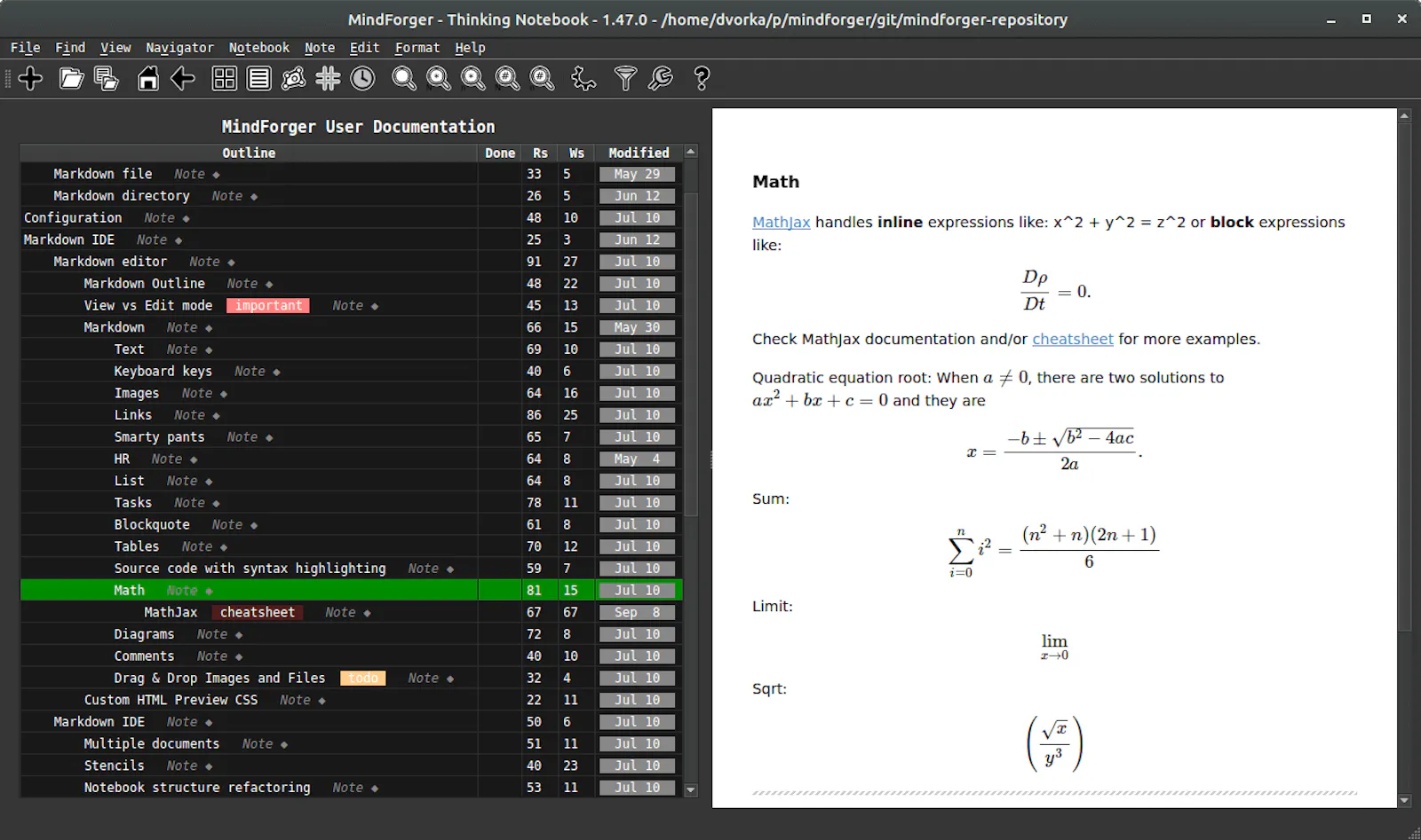MindForger screenshot 6