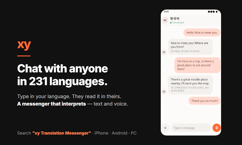 xy – Translation Messenger screenshot 1