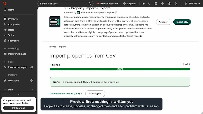 Bulk Property Import & Export screenshot 1 (video preview)