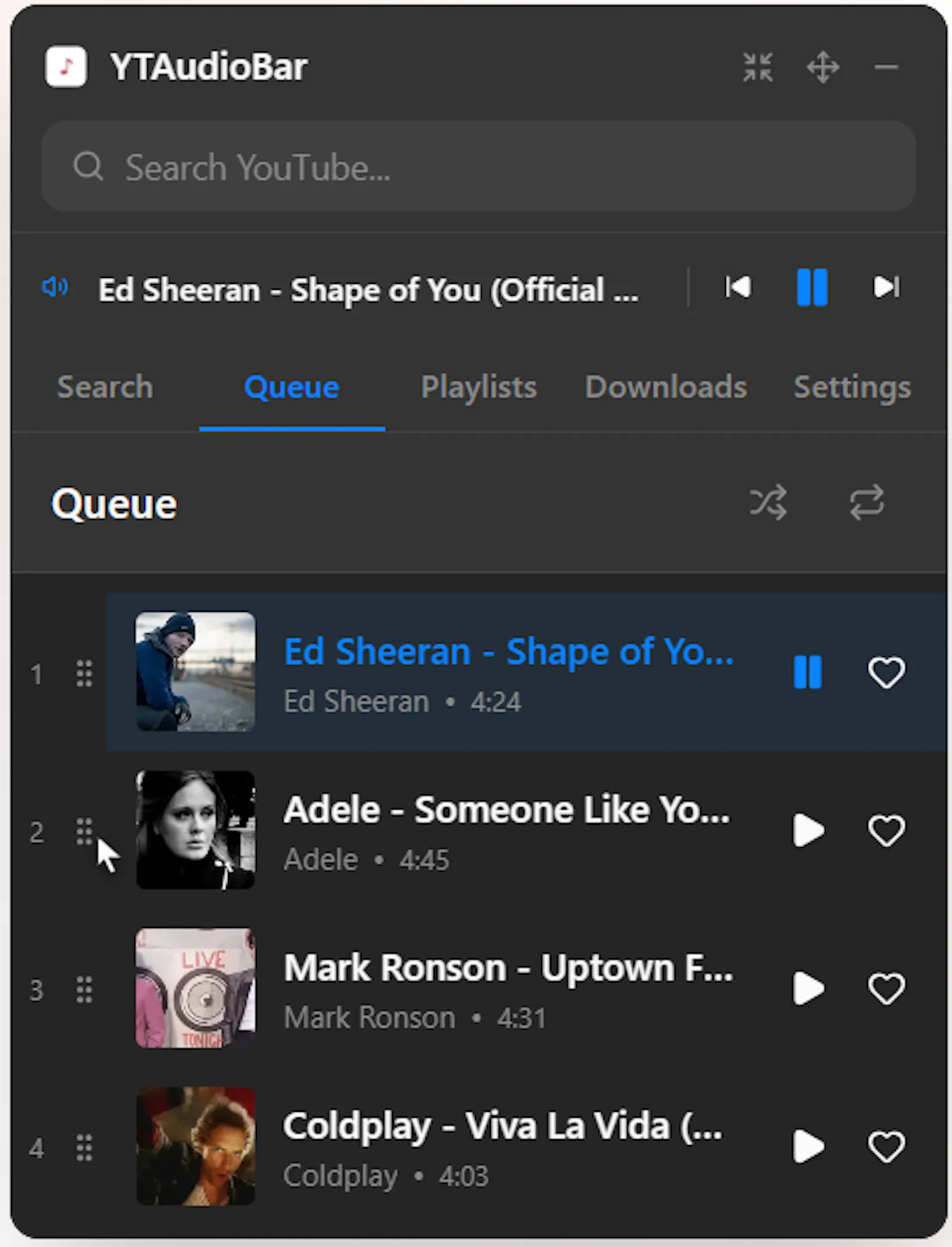 YTAudioBar screenshot 4