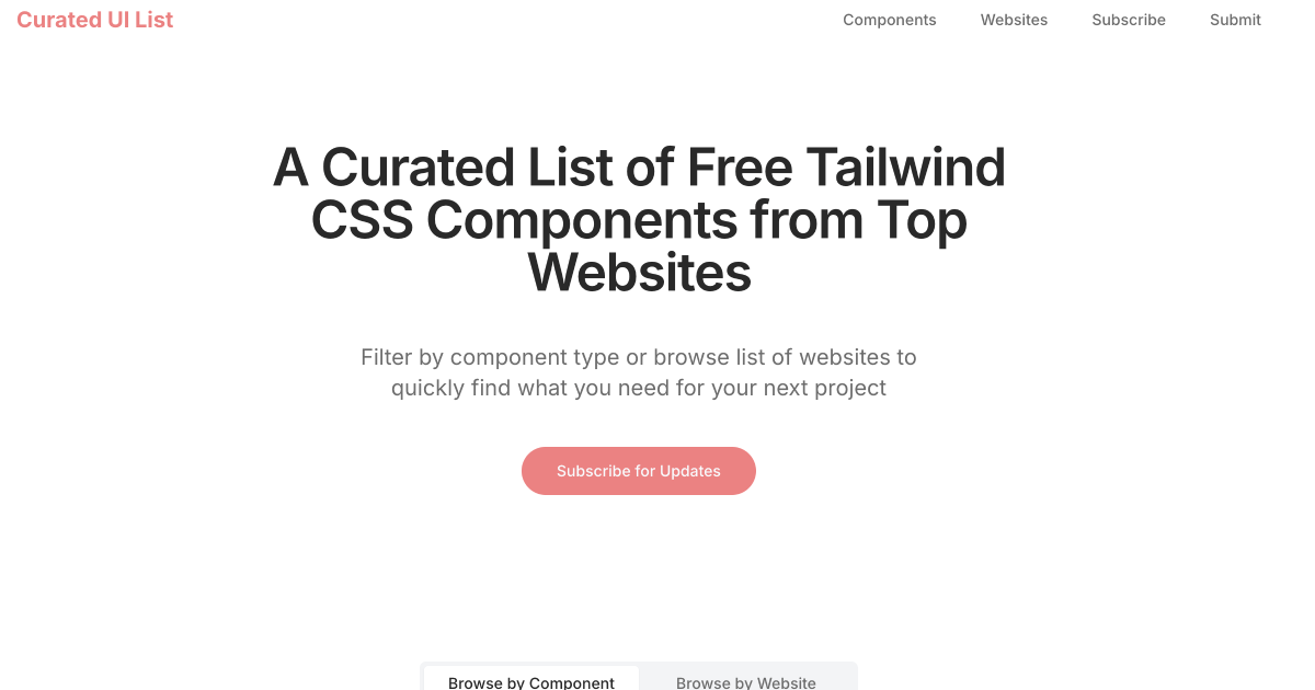 Lista de interfaz de usuario curada - Lista de componentes CSS deilos de cola gratuitos de sitios web líderes media 1