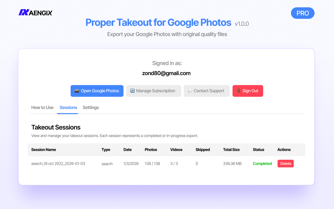 Proper Takeout for Google Photos - Screenshot 3 showing product features and functionality