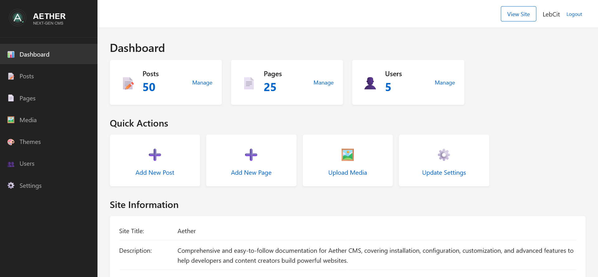 Etere cms - NODE.JS di nuova generazione CMS costruita per creatori, devs e team. media 1