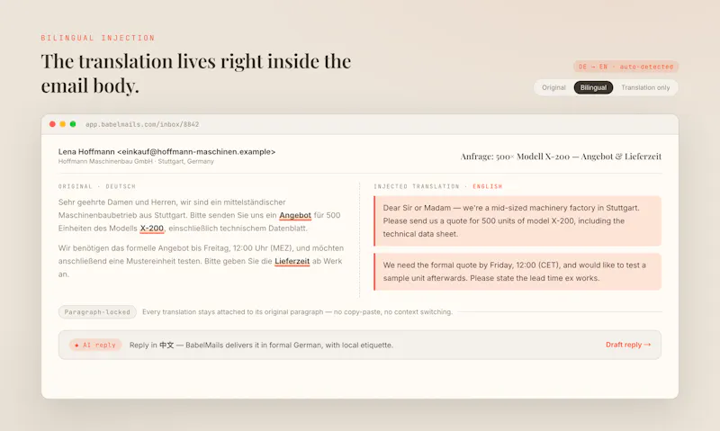 BabelMails screenshot 3