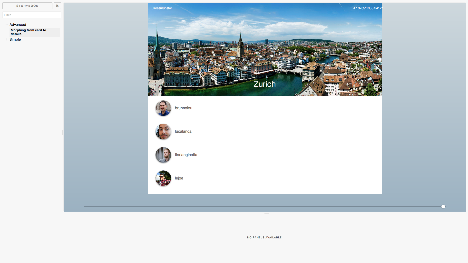 React Morph gallery image