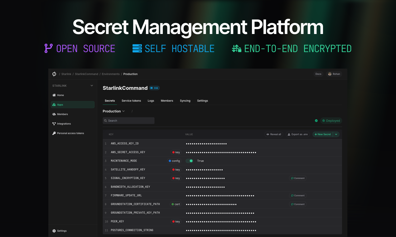 startuptile Phase-Open Source Application Secrets Manager