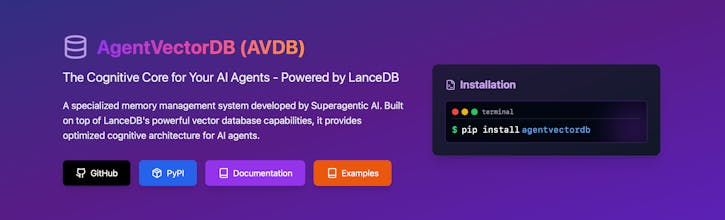 AgentVectorDB (AVDB) gallery image