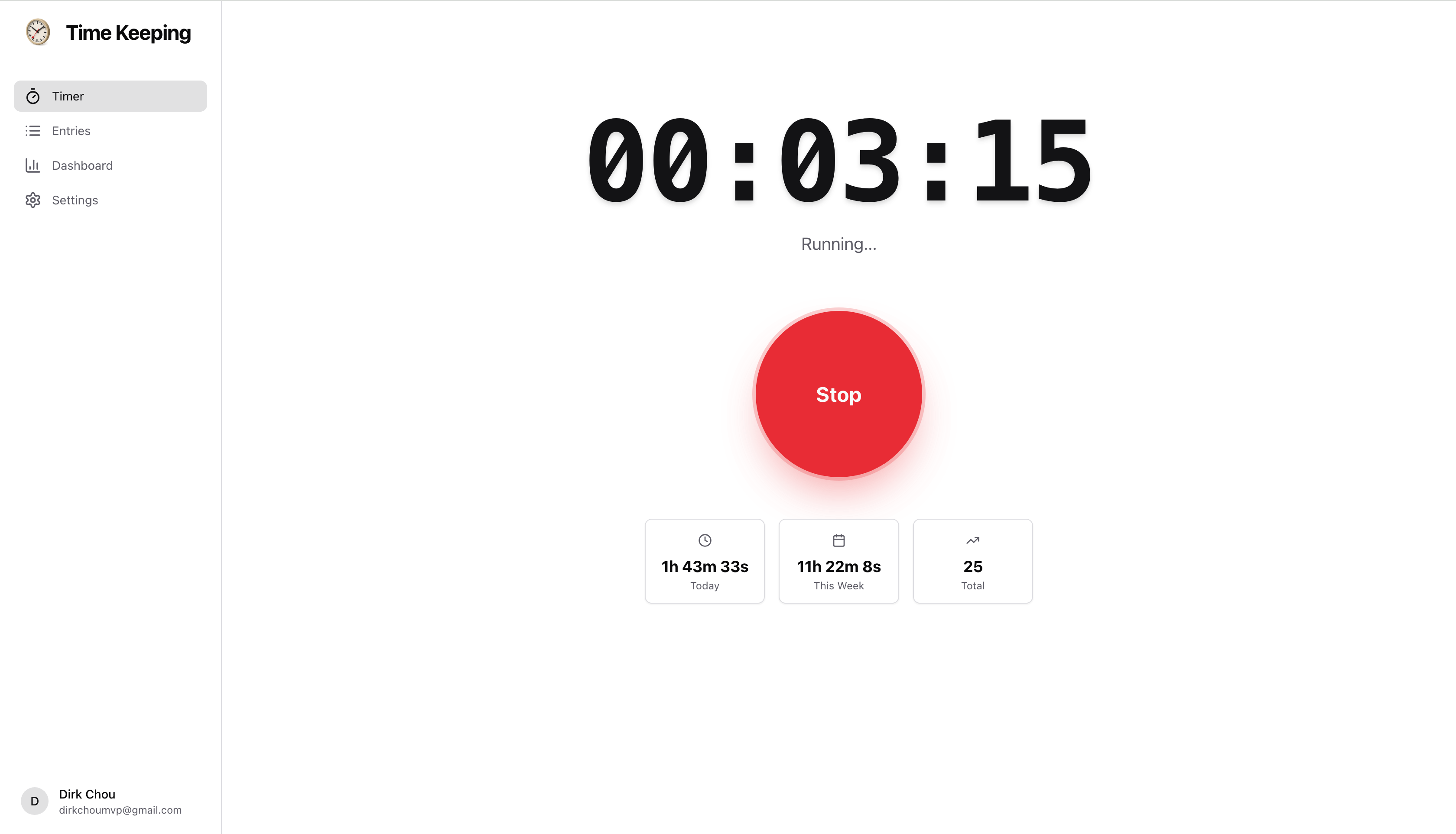 TimeKeeping.Click - Screenshot 2 showing product features and functionality