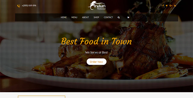 Free HTML Template for Restaurant Website by NavThemes