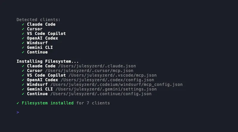 npm for MCP servers screenshot 1