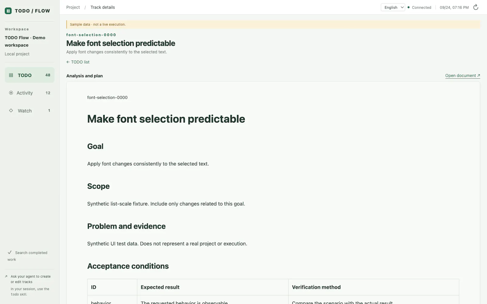 TODO Flow screenshot 1
