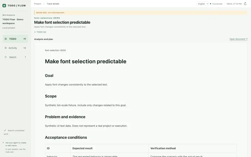 TODO Flow screenshot 1