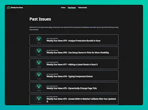 Weekly Vue Newsletter gallery image