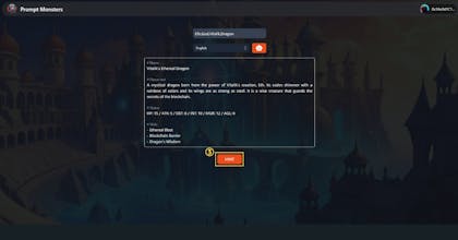 Generative game "Prompt Monsters" gallery image