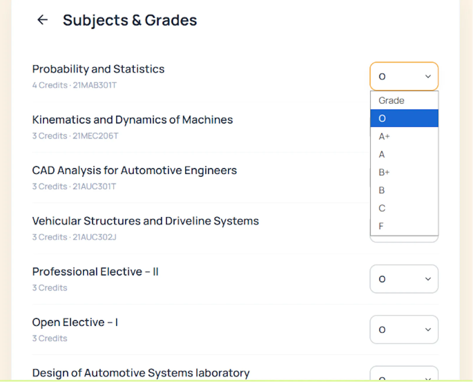 SRM GPA Calculator screenshot 6