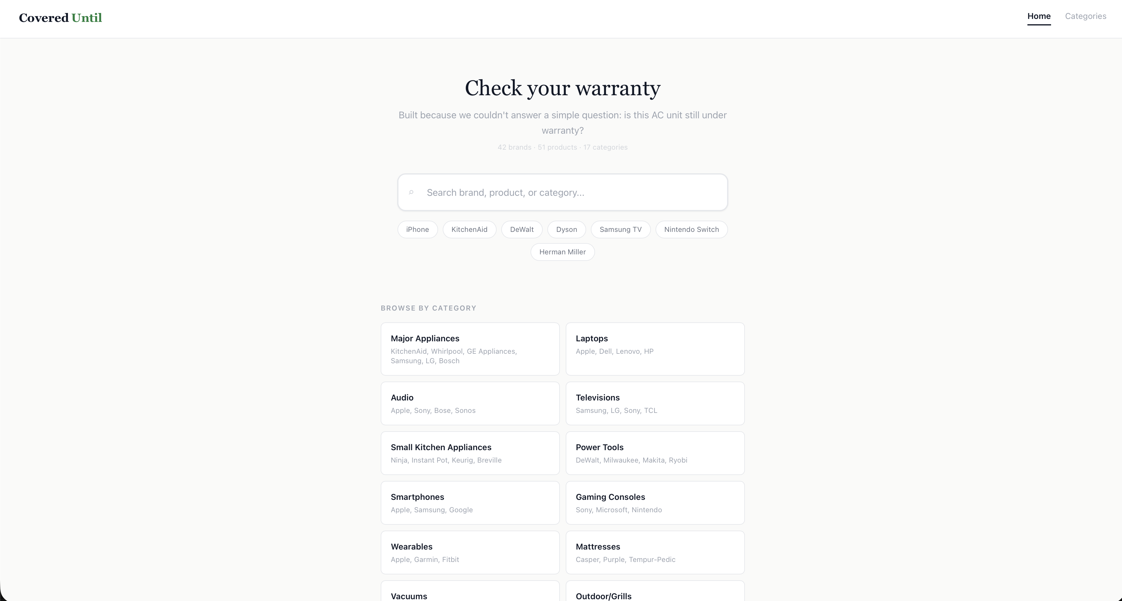 Covered Until - Main product screenshot demonstrating key features and user interface