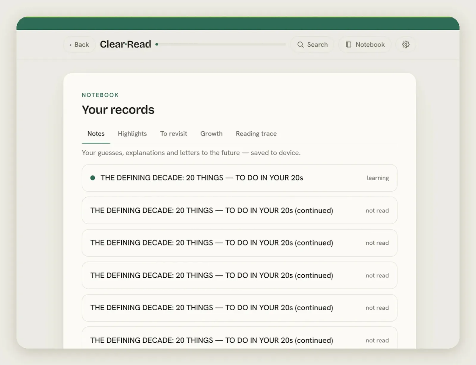 ClearRead — Remember what you read screenshot 12