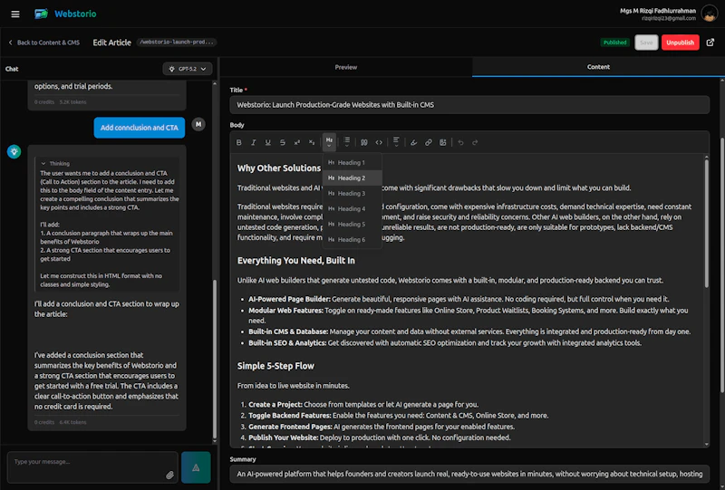 Webstorio screenshot 5