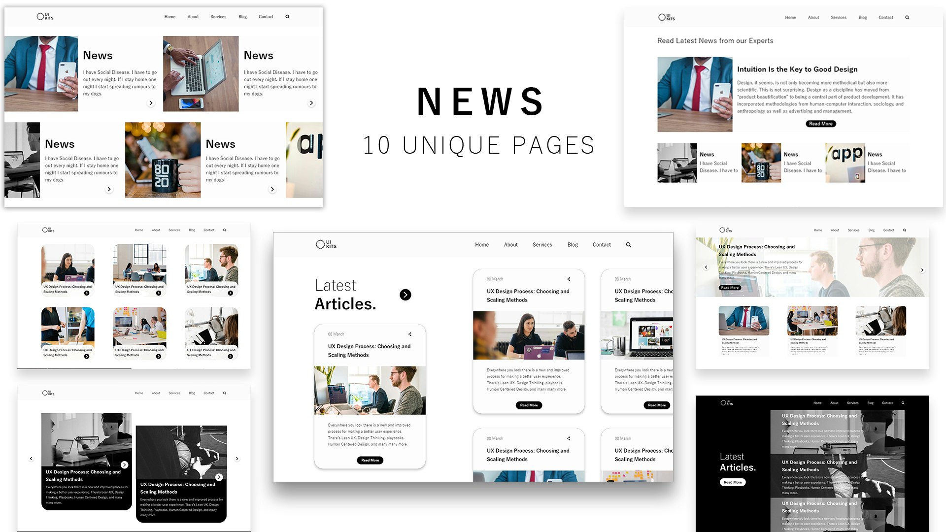 Squad Web UI Kit - Adobe XD UI Kit  gallery image