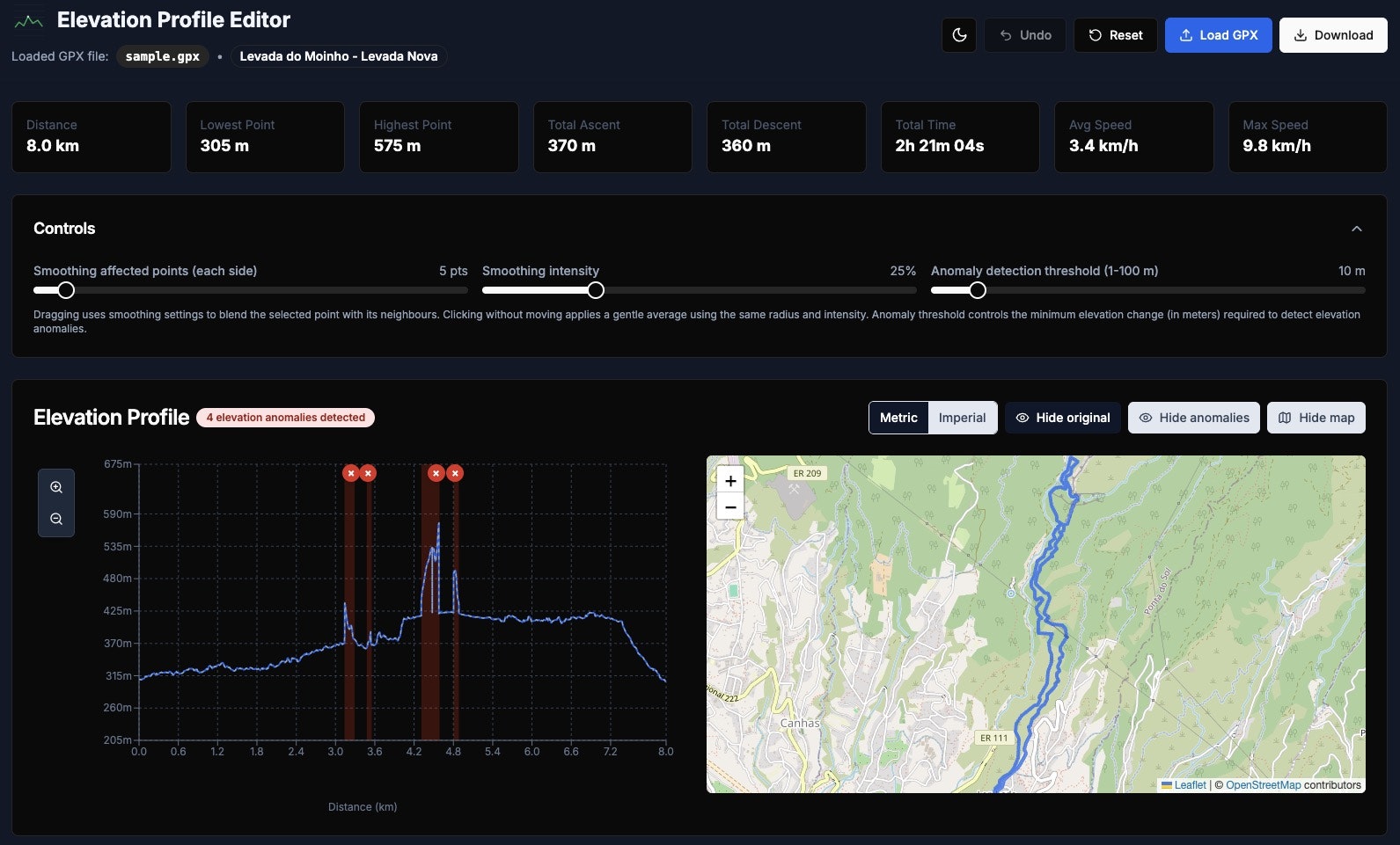 GPX Elevation Editor gallery image