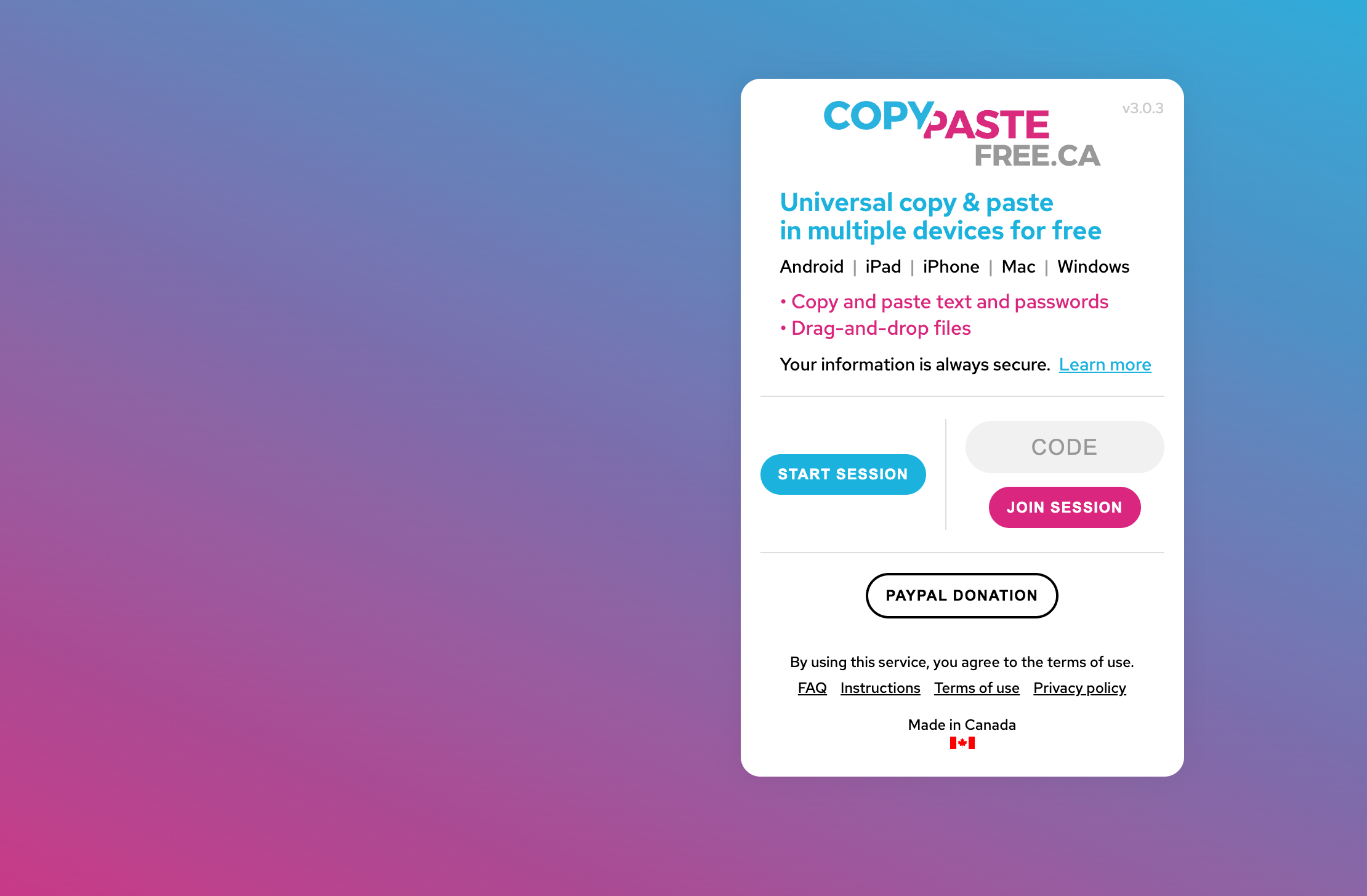 CopyPasteFree.ca - Универсальная копия и вставьте несколько устройств бесплатно. медиа 1