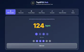 TapBPM Hub — A modern tap tempo toolkit gallery image