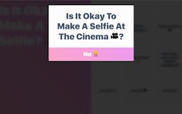 Is it okay to make a selfie? 📸 media 1