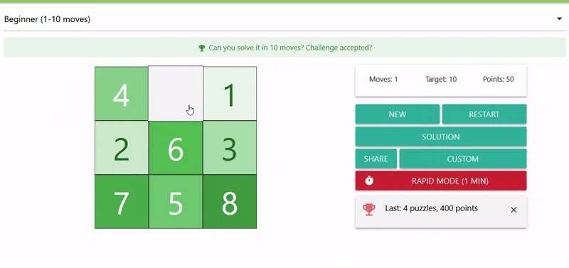 3x3 Sliding Puzzle