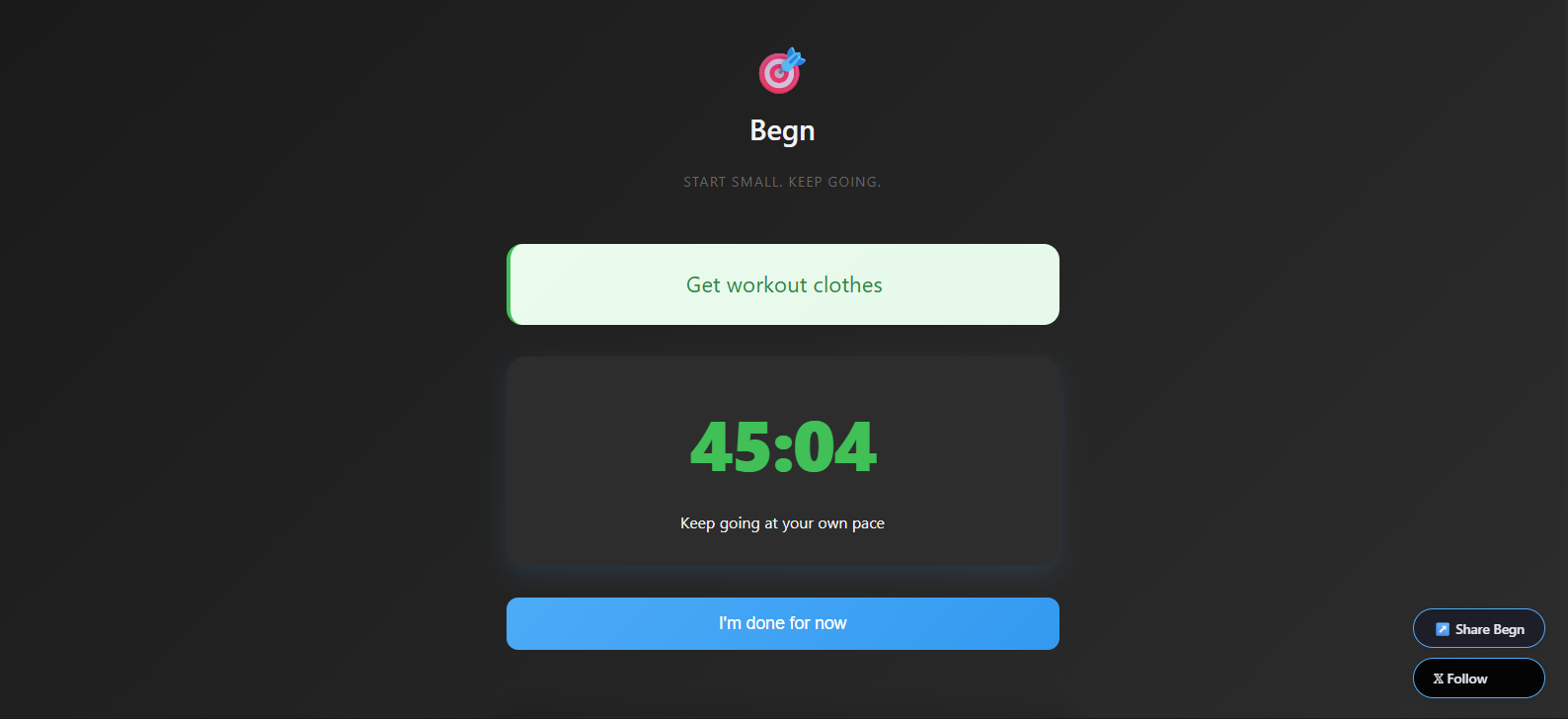 Begn — Start small. Keep going. gallery image