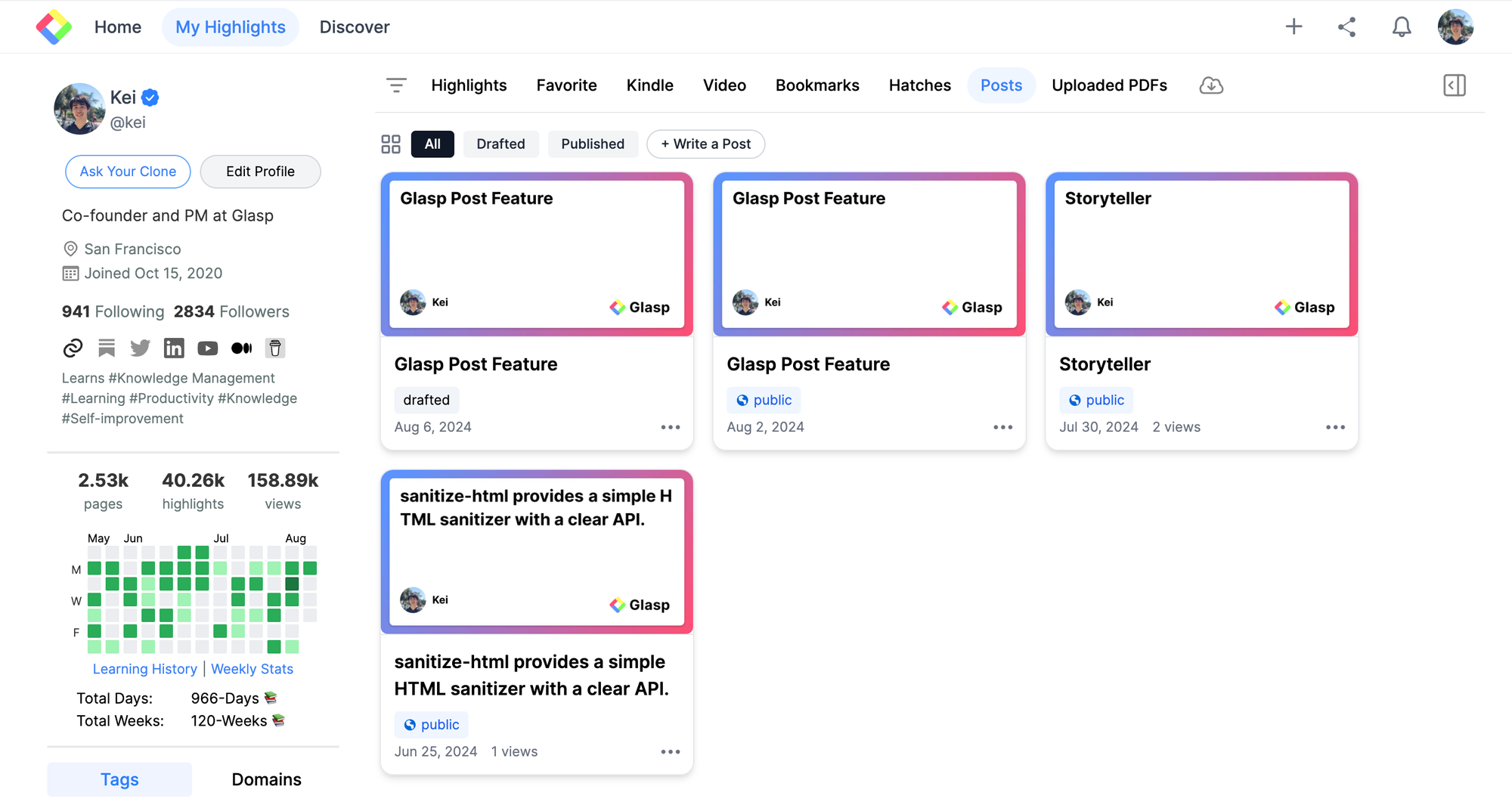 Glasp: conteúdo com curadoria para postagens criadas media 5